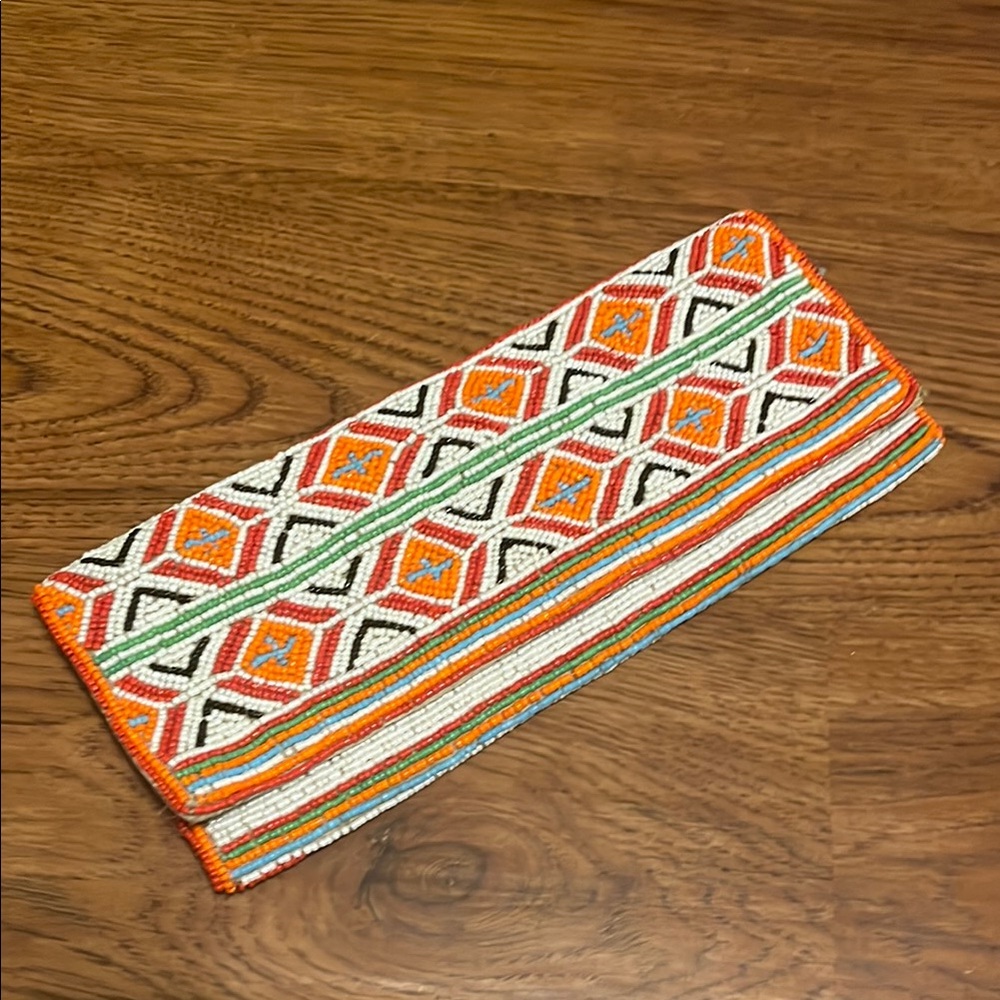 ALDO Vintage Multicolor Beaded Clutch